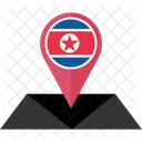 Norte Coreia Bandeira Ícone