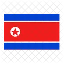 North Korea Flag Country Icône