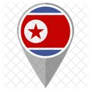 North Korea Country Location Location Icon