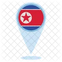 North Korea Location  Icon
