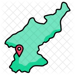 North korea map  Icon