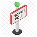 North Pole Guidepost Signpost Icon