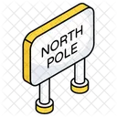 North Pole Roadboard Signboard Icon