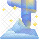 Northern Lights Nature Mountain Icon