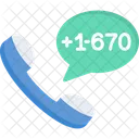 Northern Mariana Islands Dial Code  Icon
