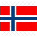 Bandera Pais Noruega Icono