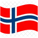 Bandera Pais Noruega Icono