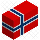 Bandera Pais Noruega Icono