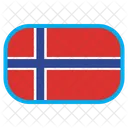 Noruega Pais Bandera Icono