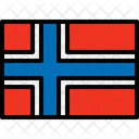 Noruega Bandera Pais Icono