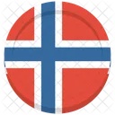 Norvege Drapeau Cercle Icône