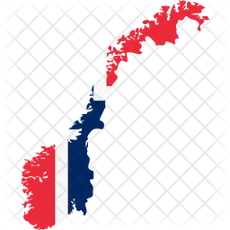 Norway  flag map  Icon