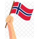 Norway Hand Holding Nation Symbol Icon
