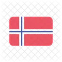 Norwegen Flagge Land Icon