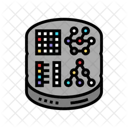 Nosql Icon - Download in Colored Outline Style