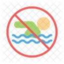 Noswimming Ban Warning Icône