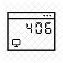 Not Acceptable Server Page Not Found Icon