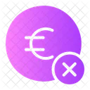 Not Accepted Digital Money Euro Icon
