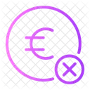 Not Accepted Digital Money Euro Icon