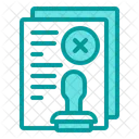 Not Agree Document Reject Agreement Document Reject Deal Icon