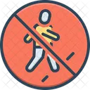 Not Allowed Pedestrian Walking Icon