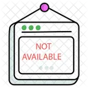 Unavailable Sign Data Icon