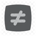 Not Equal Math Inequality Icon