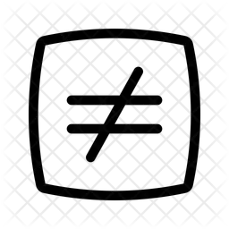 Not Equal  Icon