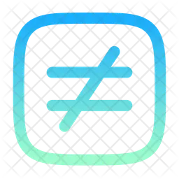Not-equal-sign-square  Icon