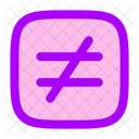 Not Equal Sign Square Icon