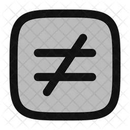 Not-equal-sign-square  Icon