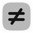 Not Equal Sign Square Icon