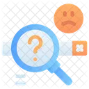 Not Found Search Magnifier Icon