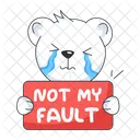 Not My Fault Crying Bear Crying Teddy Icon