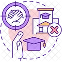 Not working as hard at school  Icon