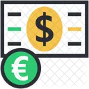 Nota Dolar Euro Ícone