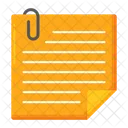Memorandum Nota Papel Icono