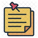 Nota Adhesiva Nota Pin Icon