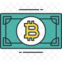 Billete Bitcoin Billete Bitcoin Icono