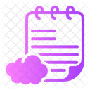 Nuvem Bloco De Notas Bloco De Notas Ícone