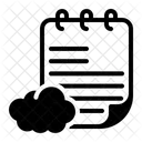 Nuvem Bloco De Notas Bloco De Notas Ícone
