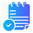 Cheque Bloc De Notas Bloc De Notas Icon