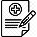 Nota Do Paciente Medico Prescricao Ícone