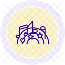Icono De Linea De Nota Musical Icono