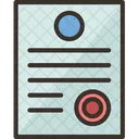 Notary Stamping Certificate Icon