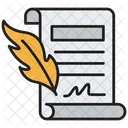 Notary Law Feather Pen Icon