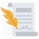 Notary Law Feather Pen Icon