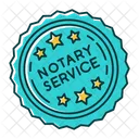Notary services stamp mark  Icon