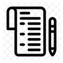 Notas Ferramenta De Escrita Interface Ícone