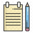 Notas Papel Documento Icon